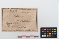 Etikett zu Bronzearmreif (NHMW-PRAE-024456)